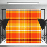 Klassisch Orange Braun Plaid Bußgeld Kunst Foto Hintergrund